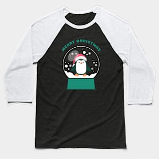 Merry Christmas Penguin Baseball T-Shirt